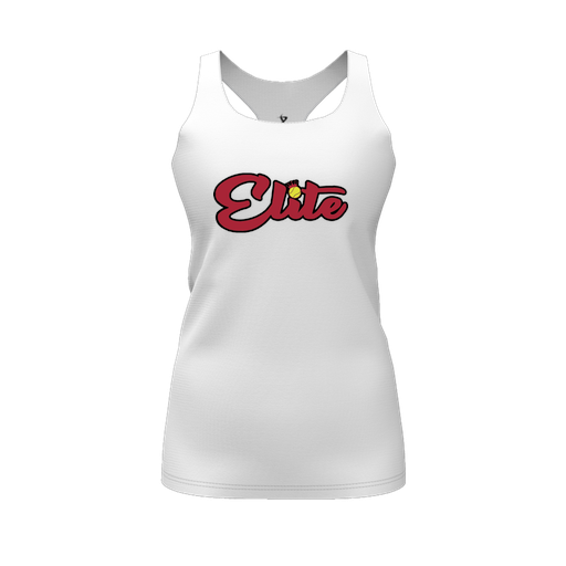 [CUS-DFW-RCBK-PER-WHT-FYS-LOGO1] Racerback Tank Top (Female Youth S, White, Logo 1)