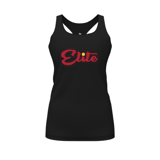 [CUS-DFW-RCBK-PER-BLK-FYS-LOGO1] Racerback Tank Top (Female Youth S, Black, Logo 1)