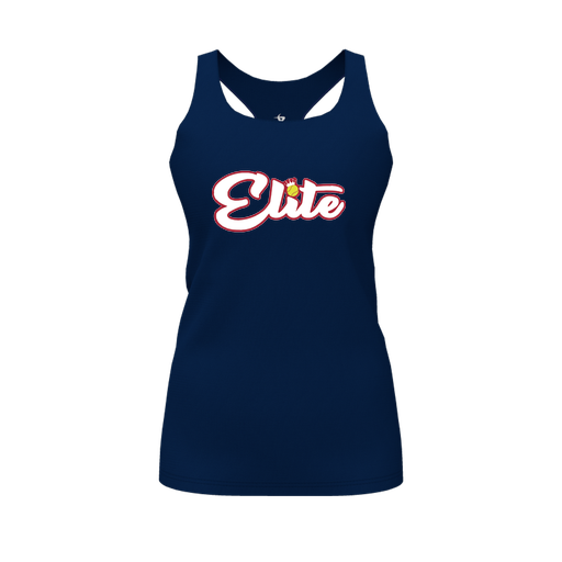 [CUS-DFW-RCBK-PER-NVY-FYS-LOGO2] Racerback Tank Top (Female Youth S, Navy, Logo 2)