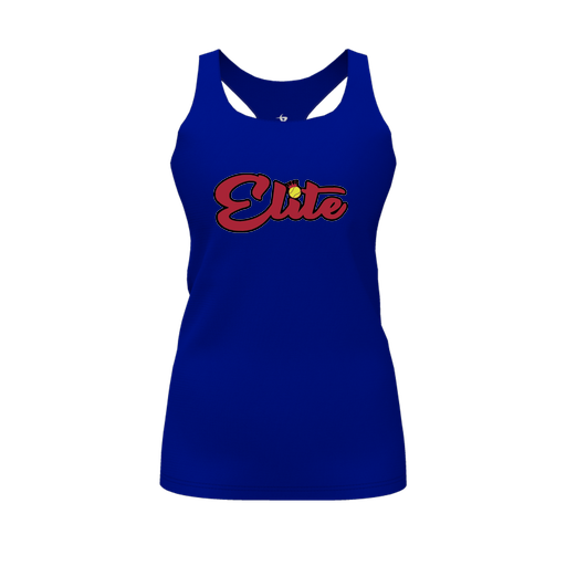 [CUS-DFW-RCBK-PER-RYL-FYS-LOGO1] Racerback Tank Top (Female Youth S, Royal, Logo 1)