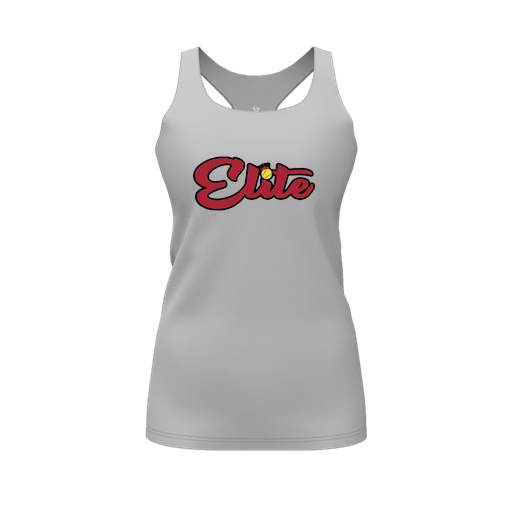 [CUS-DFW-RCBK-PER-GRY-FYS-LOGO1] Racerback Tank Top (Female Youth S, Gray, Logo 1)