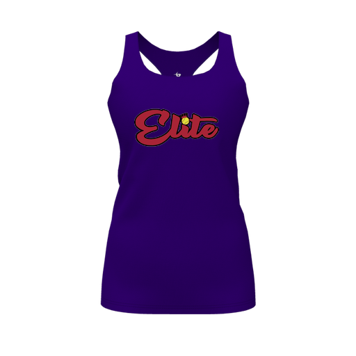 [CUS-DFW-RCBK-PER-PUR-FYS-LOGO1] Racerback Tank Top (Female Youth S, Purple, Logo 1)