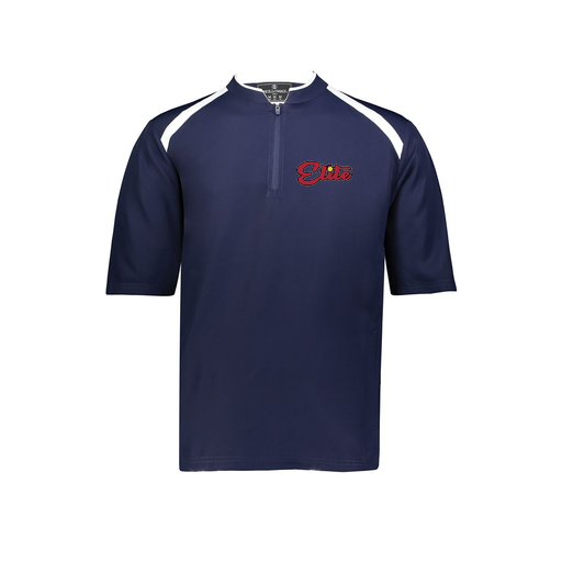 [229581-AS-NVY-LOGO1] Men's Dugout Short Sleeve Pullover (Adult S, Navy, Logo 1)