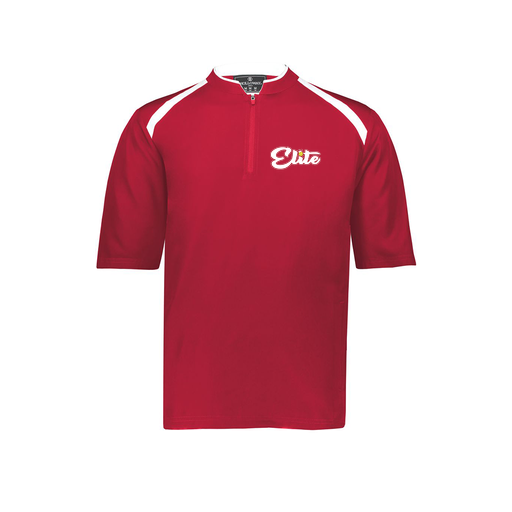 [229581-AS-RED-LOGO2] Men's Dugout Short Sleeve Pullover (Adult S, Red, Logo 2)