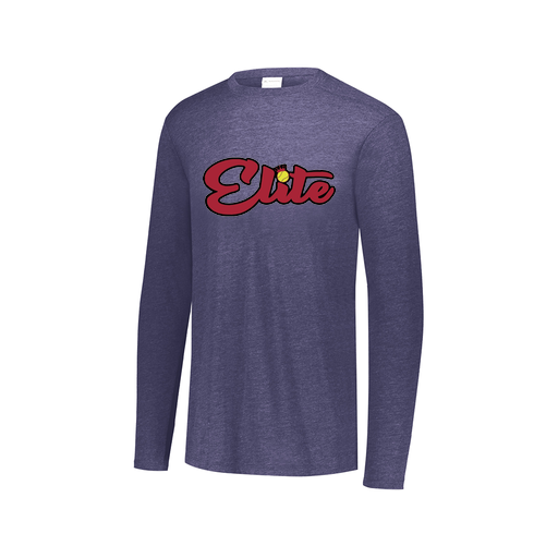 [FTLCUBNV-AXS-LOGO1] Decker Men's Tri-Blend T-Shirt - Long Sleeve (Adult XS, Navy, Logo 1)