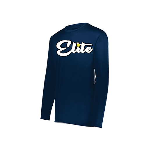[222823.065.S-LOGO3] Youth LS Smooth Sport Shirt (Youth S, Navy, Logo 3)
