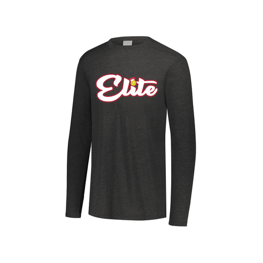 [FTLCUBBK-YS-LOGO2] Decker Youth Tri-Blend T-Shirt - Long Sleeve (Youth S, Black, Logo 2)