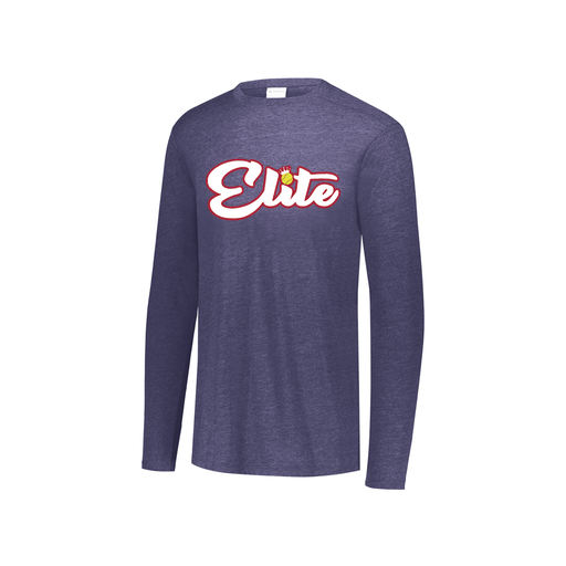 [FTLCUBNV-YS-LOGO2] Decker Youth Tri-Blend T-Shirt - Long Sleeve (Youth S, Navy, Logo 2)