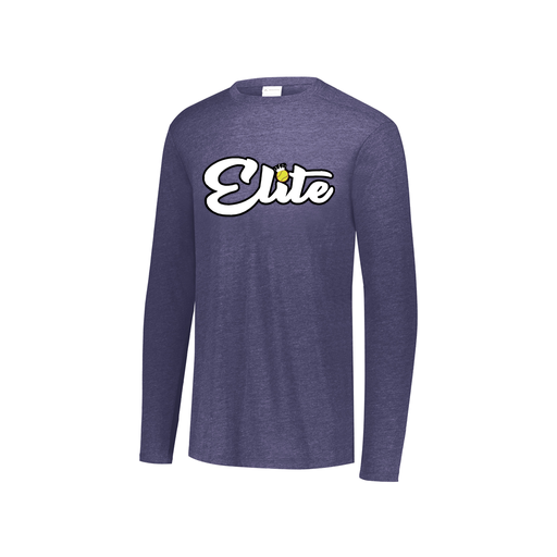 [FTLCUBNV-YS-LOGO3] Decker Youth Tri-Blend T-Shirt - Long Sleeve (Youth S, Navy, Logo 3)