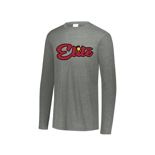 [FTLCUBGY-YS-LOGO1] Decker Youth Tri-Blend T-Shirt - Long Sleeve (Youth S, Gray, Logo 1)