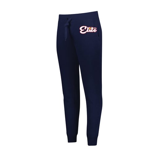 [229748.065.XS-LOGO2] Ladies 60/40 Fleece Jogger (Female Adult XS, Navy, Logo 2)