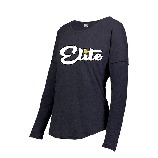 [3077.72N.XS-LOGO3] Ladies LS Ultra-blend T-Shirt (Female Adult XS, Navy, Logo 3)