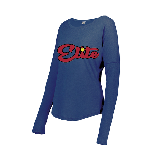 [FTLCUBRY-FAXS-LOGO1] Decker Women's Tri-Blend T-Shirt - Long Sleeve (Female Adult XS, Royal, Logo 1)