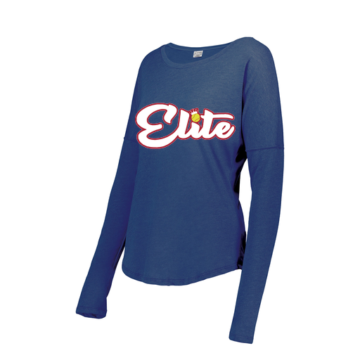 [FTLCUBRY-FAXS-LOGO2] Decker Women's Tri-Blend T-Shirt - Long Sleeve (Female Adult XS, Royal, Logo 2)