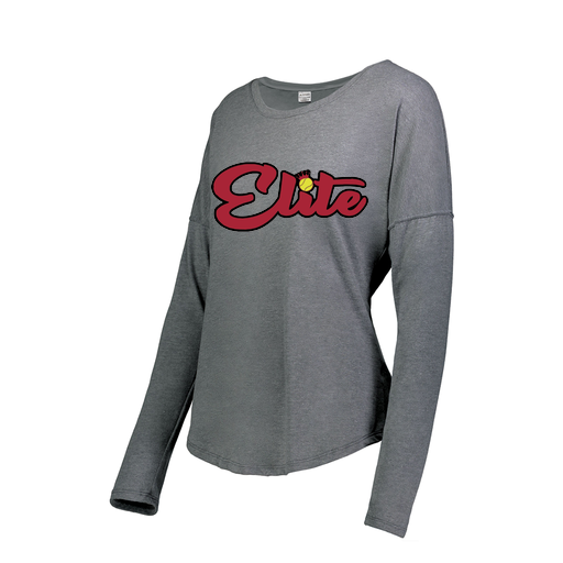 [3077.013.XS-LOGO1] Ladies LS Ultra-blend T-Shirt (Female Adult XS, Gray, Logo 1)
